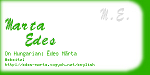marta edes business card