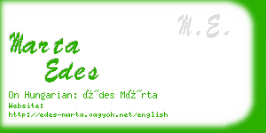 marta edes business card